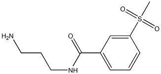 N-(3-aminopropyl)-3-(methylsulfonyl)benzamide Struktur