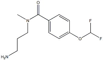 N-(3-aminopropyl)-4-(difluoromethoxy)-N-methylbenzamide Struktur