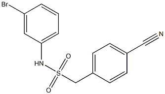 N-(3-bromophenyl)-1-(4-cyanophenyl)methanesulfonamide Struktur