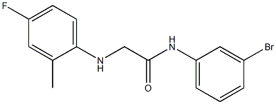 N-(3-bromophenyl)-2-[(4-fluoro-2-methylphenyl)amino]acetamide Struktur