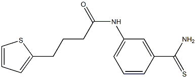 N-(3-carbamothioylphenyl)-4-(thiophen-2-yl)butanamide Struktur