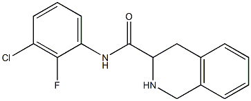 N-(3-chloro-2-fluorophenyl)-1,2,3,4-tetrahydroisoquinoline-3-carboxamide Struktur