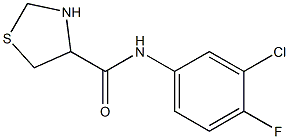 N-(3-chloro-4-fluorophenyl)-1,3-thiazolidine-4-carboxamide Struktur