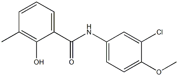 N-(3-chloro-4-methoxyphenyl)-2-hydroxy-3-methylbenzamide Struktur