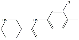 N-(3-chloro-4-methylphenyl)piperidine-3-carboxamide Struktur