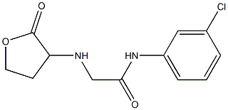 N-(3-chlorophenyl)-2-[(2-oxooxolan-3-yl)amino]acetamide Struktur