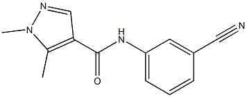 N-(3-cyanophenyl)-1,5-dimethyl-1H-pyrazole-4-carboxamide Struktur