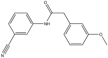 N-(3-cyanophenyl)-2-(3-methoxyphenyl)acetamide Struktur