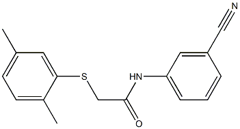 N-(3-cyanophenyl)-2-[(2,5-dimethylphenyl)sulfanyl]acetamide Struktur