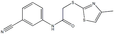 N-(3-cyanophenyl)-2-[(4-methyl-1,3-thiazol-2-yl)sulfanyl]acetamide Struktur