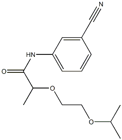 N-(3-cyanophenyl)-2-[2-(propan-2-yloxy)ethoxy]propanamide Struktur