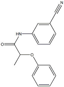 N-(3-cyanophenyl)-2-phenoxypropanamide Struktur