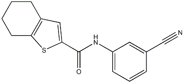 N-(3-cyanophenyl)-4,5,6,7-tetrahydro-1-benzothiophene-2-carboxamide Struktur