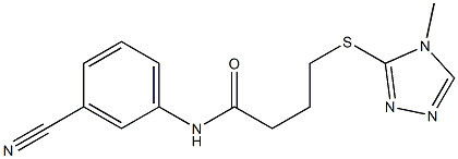 N-(3-cyanophenyl)-4-[(4-methyl-4H-1,2,4-triazol-3-yl)sulfanyl]butanamide Struktur