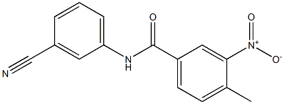 N-(3-cyanophenyl)-4-methyl-3-nitrobenzamide Struktur