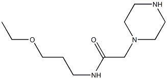 N-(3-ethoxypropyl)-2-(piperazin-1-yl)acetamide Struktur