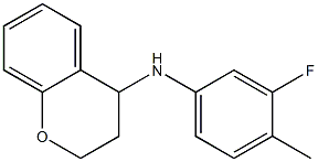 N-(3-fluoro-4-methylphenyl)-3,4-dihydro-2H-1-benzopyran-4-amine Struktur