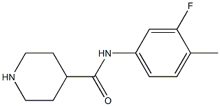 N-(3-fluoro-4-methylphenyl)piperidine-4-carboxamide Struktur