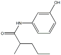 N-(3-hydroxyphenyl)-2-methylpentanamide Struktur