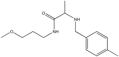 N-(3-methoxypropyl)-2-{[(4-methylphenyl)methyl]amino}propanamide Struktur