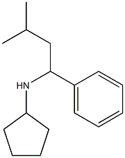 N-(3-methyl-1-phenylbutyl)cyclopentanamine Struktur