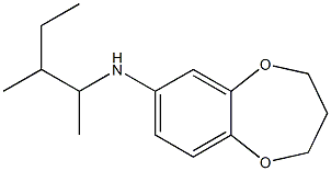 N-(3-methylpentan-2-yl)-3,4-dihydro-2H-1,5-benzodioxepin-7-amine Struktur