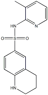 N-(3-methylpyridin-2-yl)-1,2,3,4-tetrahydroquinoline-6-sulfonamide Struktur