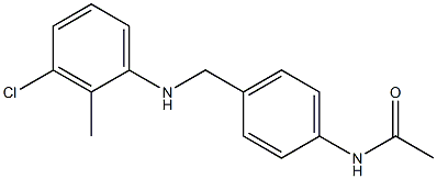 N-(4-{[(3-chloro-2-methylphenyl)amino]methyl}phenyl)acetamide Struktur