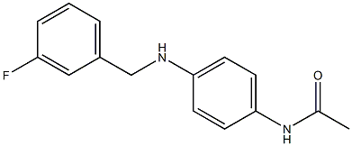 N-(4-{[(3-fluorophenyl)methyl]amino}phenyl)acetamide Struktur