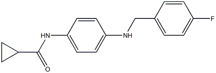 N-(4-{[(4-fluorophenyl)methyl]amino}phenyl)cyclopropanecarboxamide Struktur