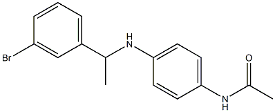 N-(4-{[1-(3-bromophenyl)ethyl]amino}phenyl)acetamide Struktur