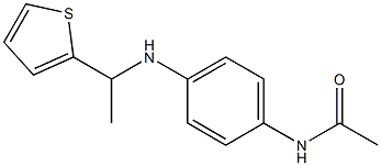 N-(4-{[1-(thiophen-2-yl)ethyl]amino}phenyl)acetamide Struktur