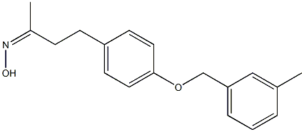 N-(4-{4-[(3-methylphenyl)methoxy]phenyl}butan-2-ylidene)hydroxylamine Struktur