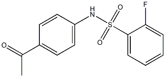 N-(4-acetylphenyl)-2-fluorobenzenesulfonamide Struktur