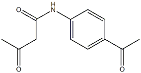 N-(4-acetylphenyl)-3-oxobutanamide Struktur