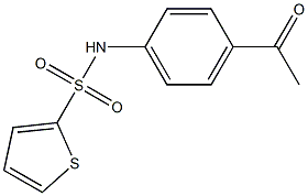 N-(4-acetylphenyl)thiophene-2-sulfonamide Struktur