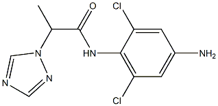 N-(4-amino-2,6-dichlorophenyl)-2-(1H-1,2,4-triazol-1-yl)propanamide Struktur