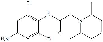 N-(4-amino-2,6-dichlorophenyl)-2-(2,6-dimethylpiperidin-1-yl)acetamide Struktur