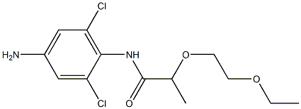 N-(4-amino-2,6-dichlorophenyl)-2-(2-ethoxyethoxy)propanamide Struktur