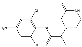 N-(4-amino-2,6-dichlorophenyl)-2-(3-oxopiperazin-1-yl)propanamide Struktur