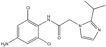 N-(4-amino-2,6-dichlorophenyl)-2-[2-(propan-2-yl)-1H-imidazol-1-yl]acetamide Struktur