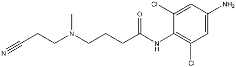 N-(4-amino-2,6-dichlorophenyl)-4-[(2-cyanoethyl)(methyl)amino]butanamide Struktur