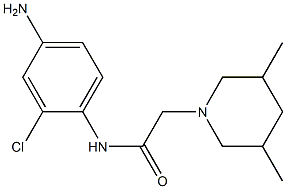 N-(4-amino-2-chlorophenyl)-2-(3,5-dimethylpiperidin-1-yl)acetamide Struktur