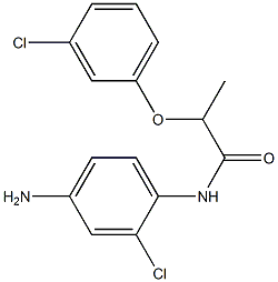 N-(4-amino-2-chlorophenyl)-2-(3-chlorophenoxy)propanamide Struktur