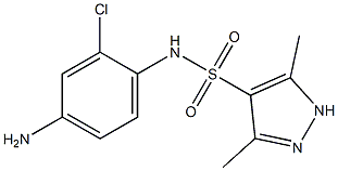 N-(4-amino-2-chlorophenyl)-3,5-dimethyl-1H-pyrazole-4-sulfonamide Struktur