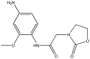 N-(4-amino-2-methoxyphenyl)-2-(2-oxo-1,3-oxazolidin-3-yl)acetamide Struktur