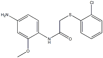 N-(4-amino-2-methoxyphenyl)-2-[(2-chlorophenyl)sulfanyl]acetamide Struktur