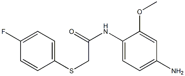 N-(4-amino-2-methoxyphenyl)-2-[(4-fluorophenyl)sulfanyl]acetamide Struktur