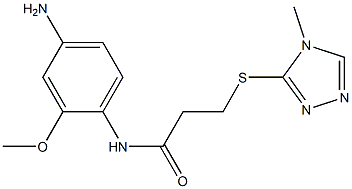 N-(4-amino-2-methoxyphenyl)-3-[(4-methyl-4H-1,2,4-triazol-3-yl)sulfanyl]propanamide Struktur