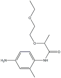 N-(4-amino-2-methylphenyl)-2-(2-ethoxyethoxy)propanamide Struktur